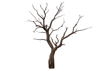Fototapeta premium Leafless twisted tree with spreading branches