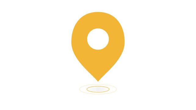 Location pin animation for navigation, mapping and destination concept
