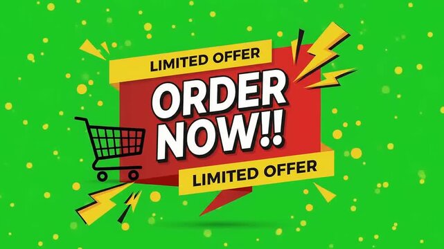 Exclusive digital commerce promotional sale and discount on green screen background