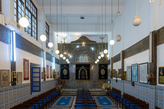 Slat al-Azama Synagogue Interior - Marrakesh, Morocco