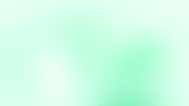 Bright soft fresh mint green and white pastel lights drifting on light background, seamless abstract gradient loop for wellness, eco and clean beauty