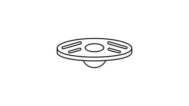 Balance board fitness equipment icon for stability training exercises.