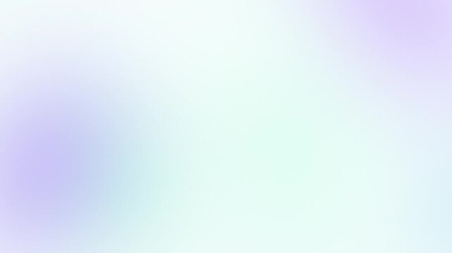 Bright soft mint green and lavender pastel lights drifting on light background, seamless abstract gradient loop for wellness, skincare and calm content