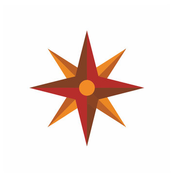 Eight Pointed Star Compass Rose