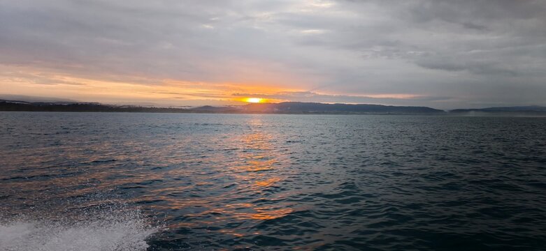 sunset over the sea