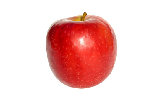 Red apple isolated on white background. Fruit png file.