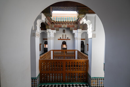 Ben Youssef Madrasa Interior - Marrakesh, Morocco