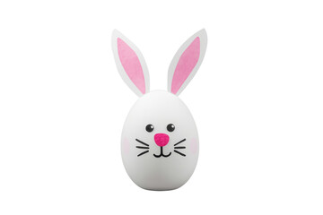 Fototapeta premium White Easter egg decorated as a bunny