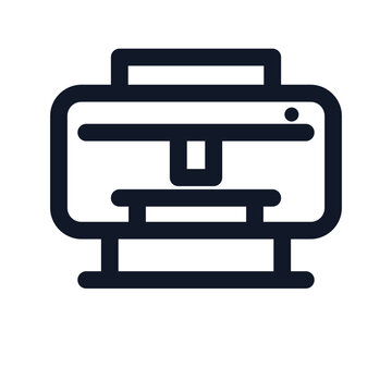 Vinyl cutting plotter machine outline icon