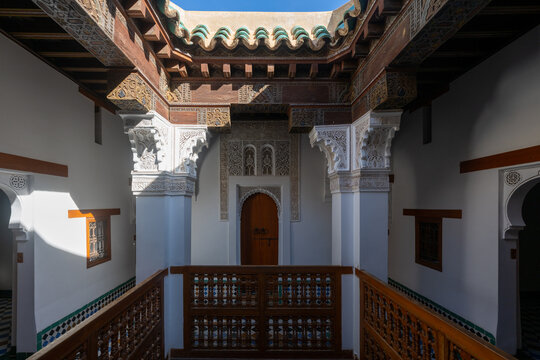 Ben Youssef Madrasa Interior - Marrakesh, Morocco