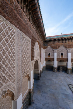 Ben Youssef Madrasa Interior - Marrakesh, Morocco
