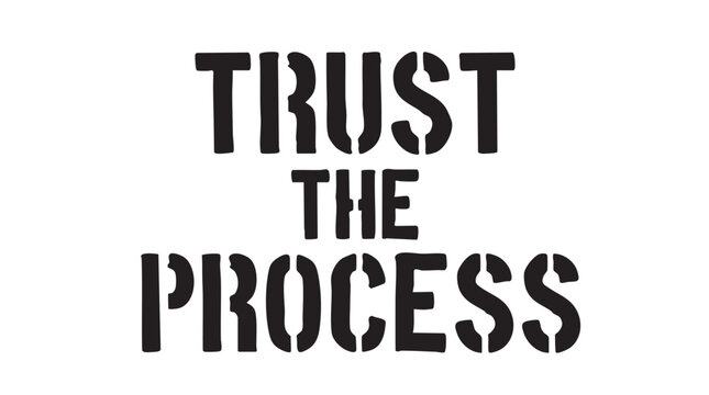 trust the process vector icon silhouette with line art silhouette silhouette with line art vector icon