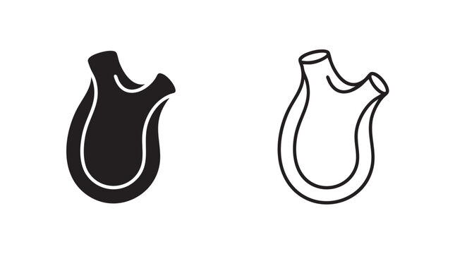 tunicate sea squirt silhouette with line art vector icon design