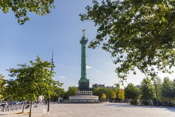 The historic July Column or Colonne de Juillet stands proudly in the center of the Place de la Bastille © Reelistic