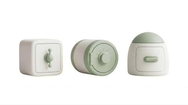 Modern Kitchen Storage Containers, featuring design, minimalist, home, organization, accessories, decor, equipment, food storage, products, white, green