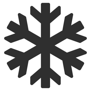 Black minimalist snowflake icon design