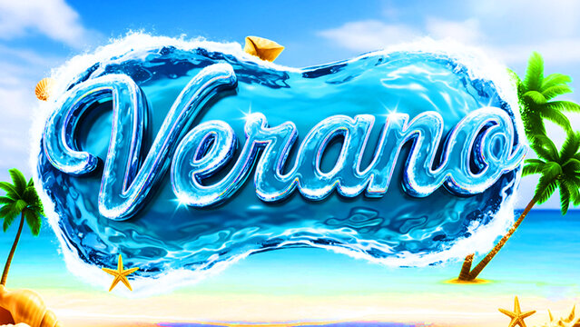 3D liquid water typography effect. Abstract wave text and glossy fluid graphic design, Typography with glossy liquid water effect flowing waves and reflective texture.