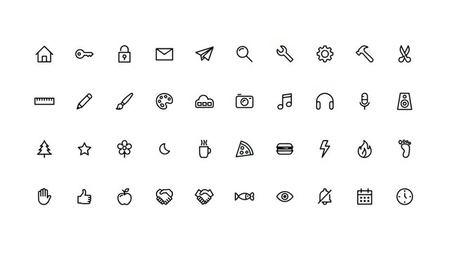 Set of miscellaneous hand drawn outline universal doodle icons with universal symbols