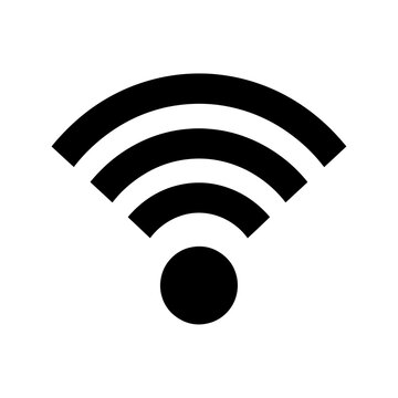 Wireless internet signal icon representing wi-fi connectivity