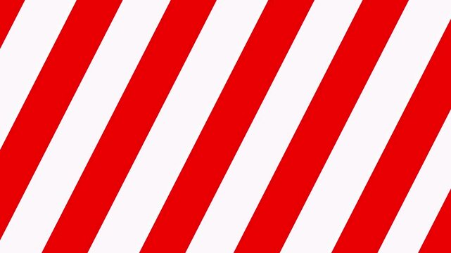  An animated pattern with redand white diagonal stripes. Motion background with diagonal stripes