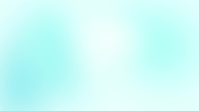 Bright soft aqua and turquoise blue pastel lights drifting on light background, seamless abstract gradient loop for summer, water and travel content