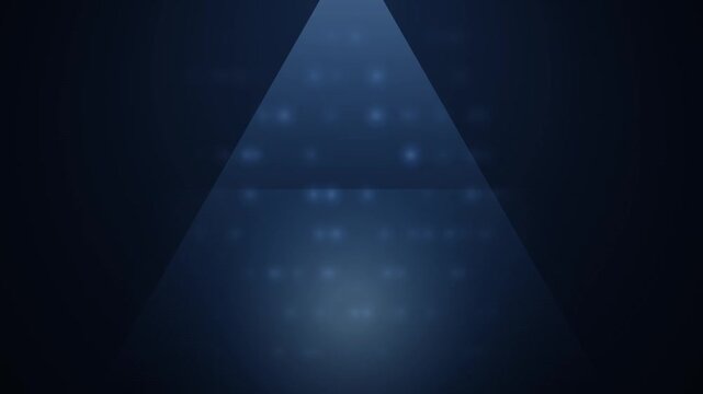 Abstract dark blue background with a glowing triangular light beam