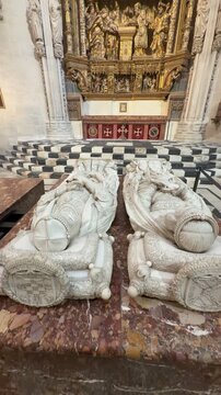 Tomb Effigies of the Constables Beneath a Gilded Altarpiece
