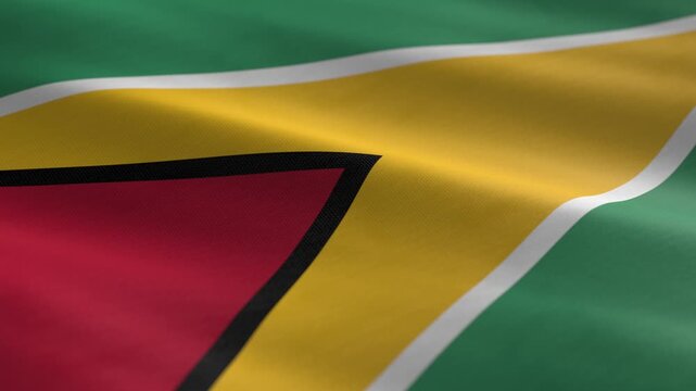 Guyana - waving flag loop