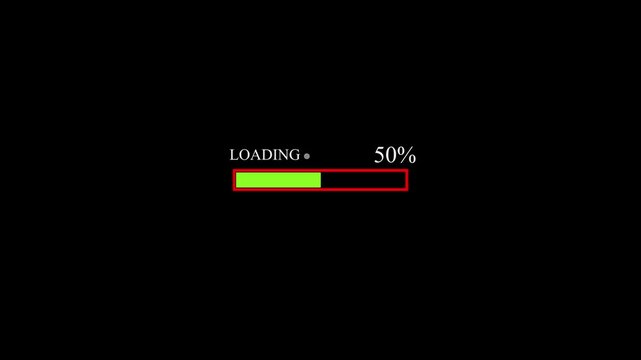  the Adobe loading bar Computer Loading Bar With Glitch Effect/ Animation of a computer screen with loading bar processing and It will load from 0% to 100%. noise and glitch effects