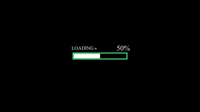  the Adobe loading bar Computer Loading Bar With Glitch Effect/ Animation of a computer screen with loading bar processing and It will load from 0% to 100%. noise and glitch effects