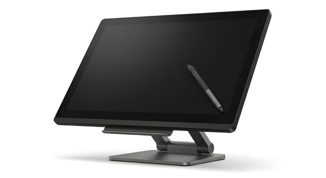 lcd monitor isolated on white