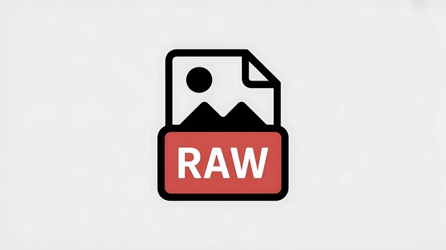 Raw image file format icon symbol
