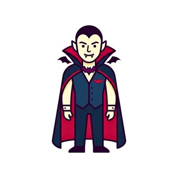 Cute vampire Dracula character