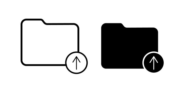 Folder upload icon flat illustrations collection