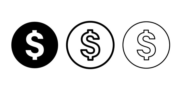 Black shield icon set, flat security design