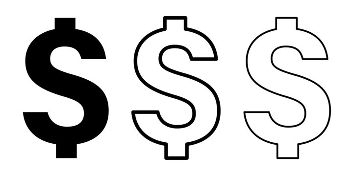 Black shield icon set, flat security design