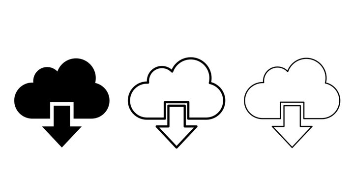 Sun brightness adjustment icons in minimalist style