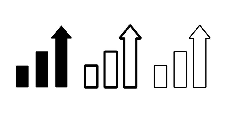 Black shield icon set, flat security design