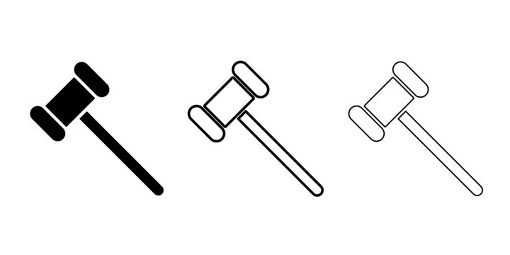 Black shield icon set, flat security design