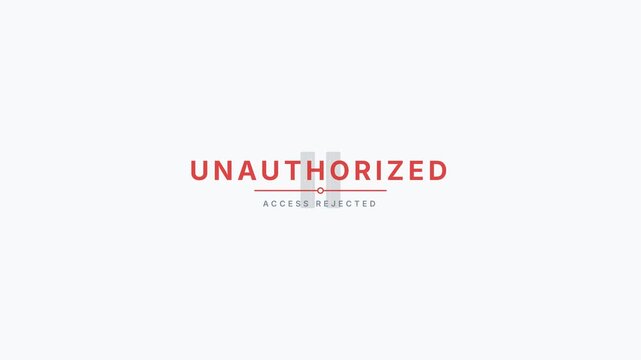 Premium enterprise security interface showing an unauthorized access request being verified and rejected at a digital gate.