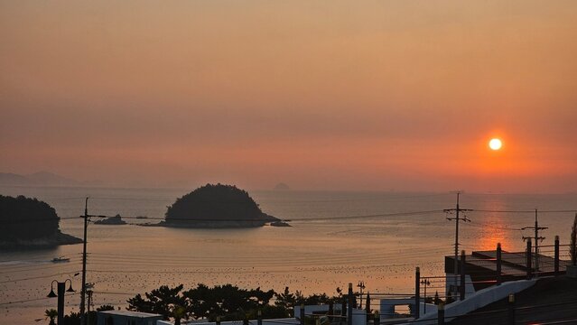 Sunset in Muchangpo, South Korea