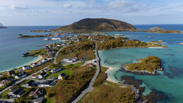 Sommaroy, a populated island located about 36 kilometres west of the city of Tromso in the western part of Troms county, Norway.