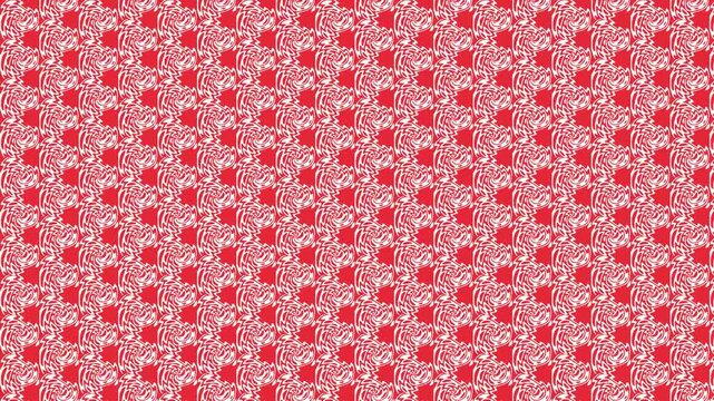 Red and White Traditional Indonesian Batik Seamless Loop