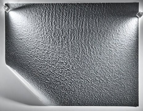 Textured grey metallic surface with dual studio lighting.