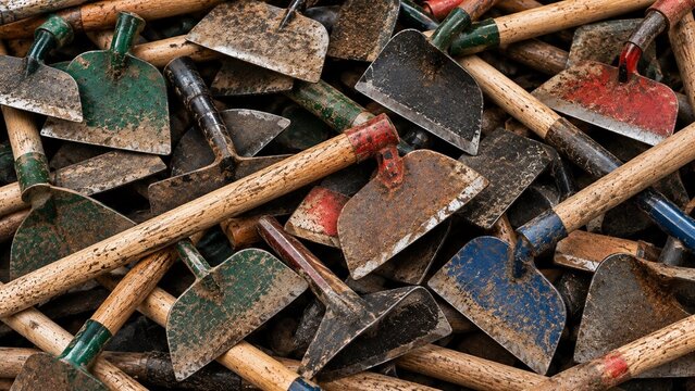 Gardening Hoe Background. Gardening Tool Background.
