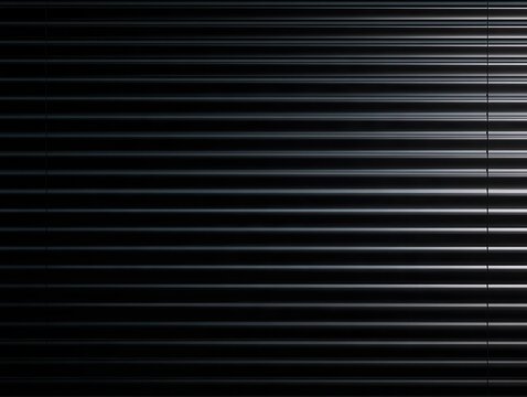 Dark abstract horizontal blinds pattern, subtle silver gradients, elegant dark mode background