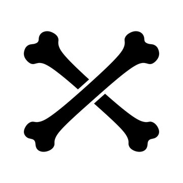Bold crossed bone vector design symbol
