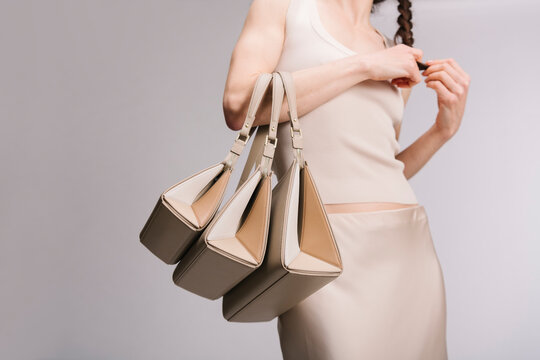 Beige Handbags on Arm &acirc; Minimal Fashion Style