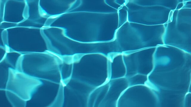 swimming pool water texture blue surface abstract liquid background with sun reflection ripple movement with copy space for banner design concept of summer vacation travel leisure atmosphere