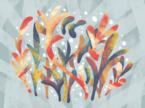 Colorful abstract shapes in a creative design